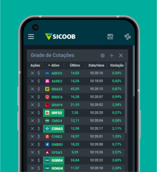 Investimentos no App Sicoob