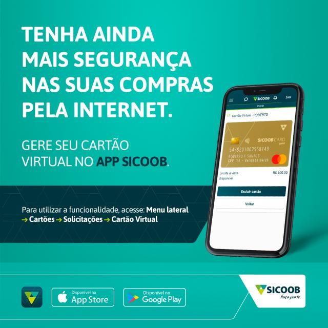 Cartão virtual oferece segurança e praticidade para os associados do Sicoob Credisulca