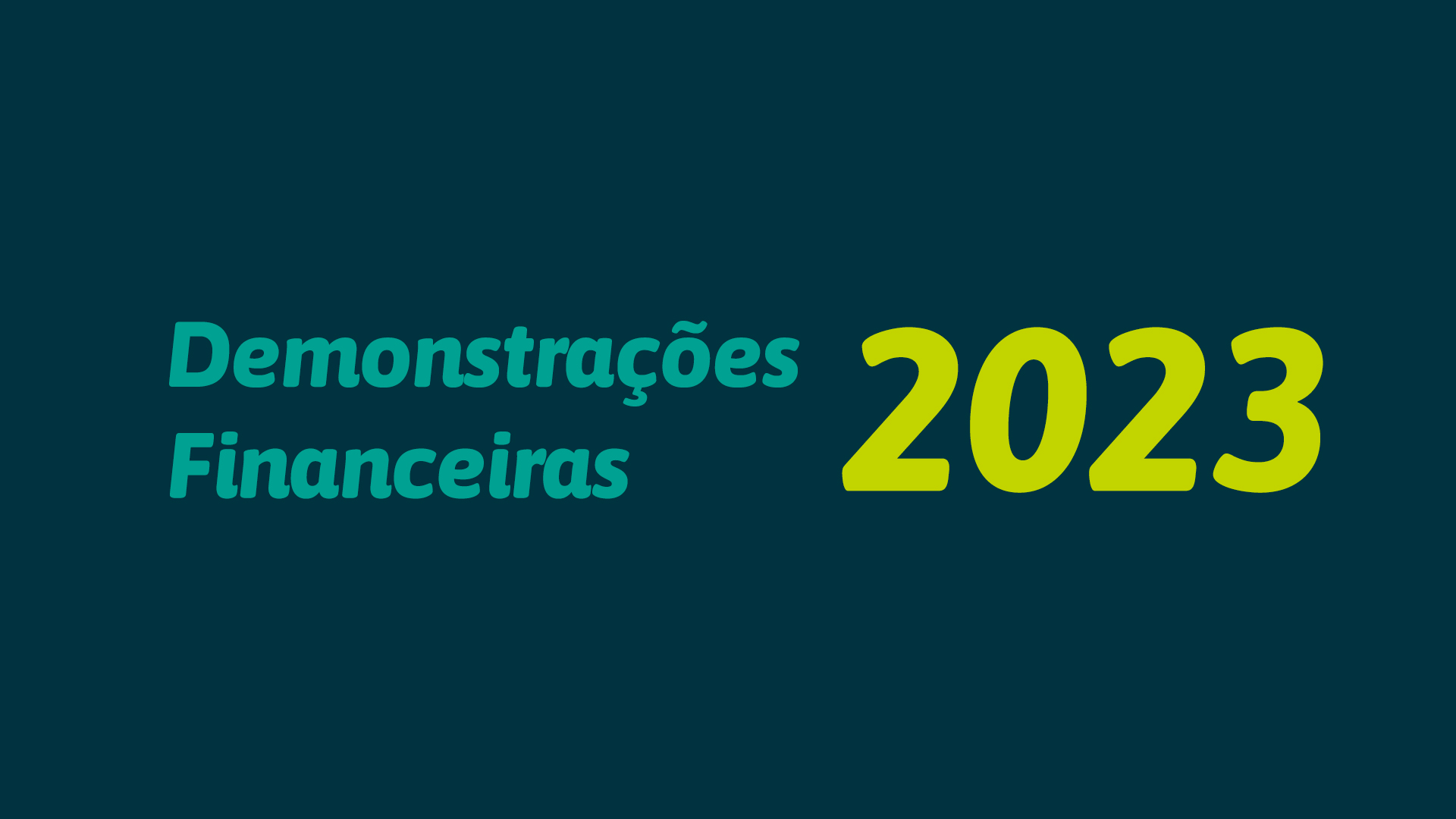 Demonstrações Financeiras 2023